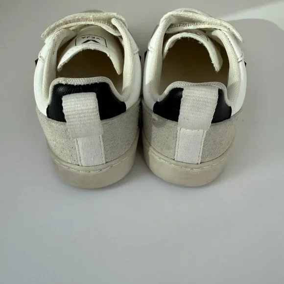 Veja V-10 Velcro CWL Kids Sneakers White Black EU 25 US 8.5 - Picture 4 of 7